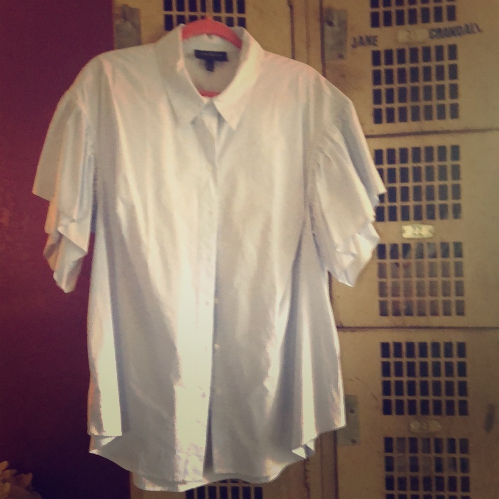 Lane Bryant blouse with ruffle sleeves